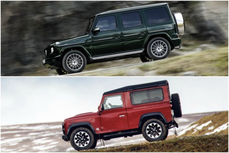 Clash Of The Titans Mercedes Benz G Class Vs Land Rover Defender Leasing Com