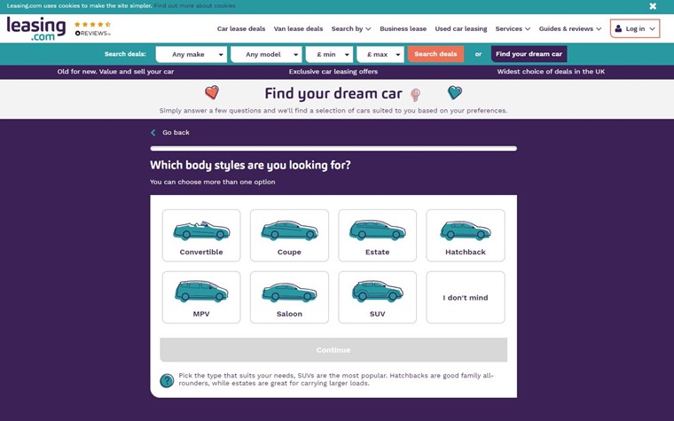 Find dream car tool