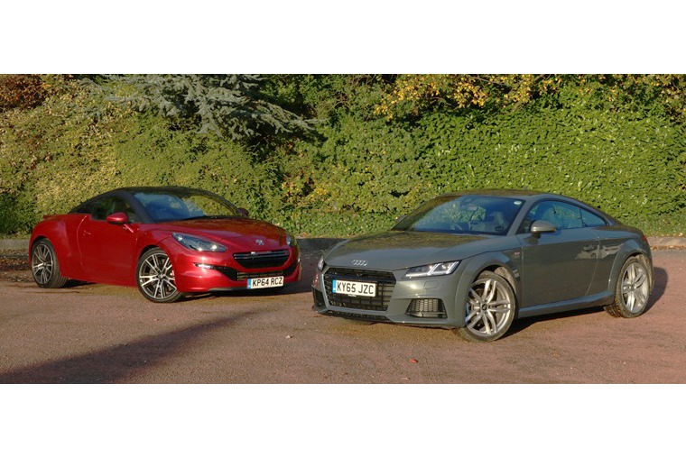 Clash of the coupes: Audi TT vs Peugeot RCZ-R Clash of the coupes: Audi TT vs Peugeot RCZ-R