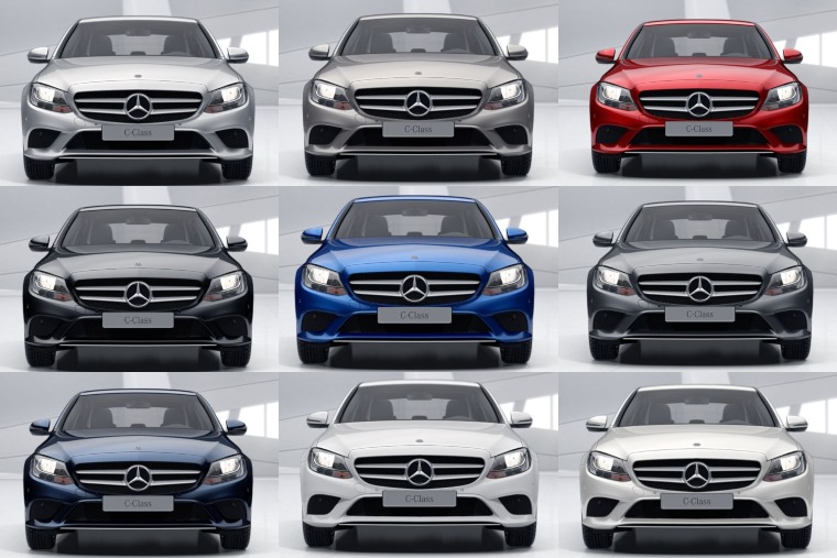 Mercedes Colour Chart 2018