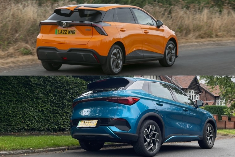 MG4 vs BYD Atto 3 rear styling