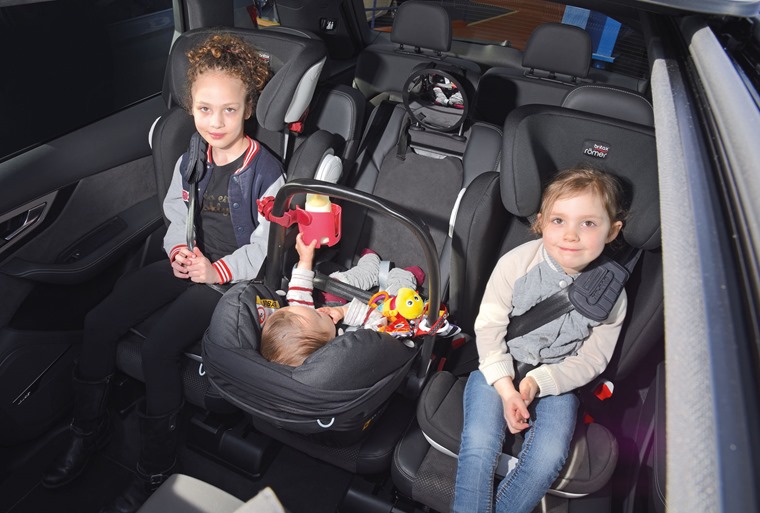 Room for child seats is crucial for larger families.