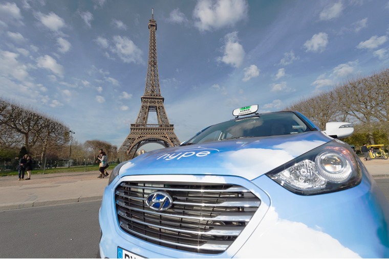 Breath of fresh air for Paris as Hyundai provides hydrogen taxi fleet Breath of fresh air for Paris as Hyundai provides hydrogen taxi fleet