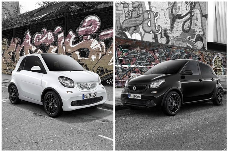 Smart Range Scrubs Up For Special Editions Due Late February Smart Fortwo And Forfour White Black Edition