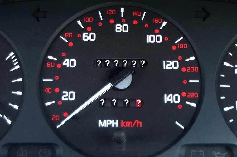 where to find mileage on car