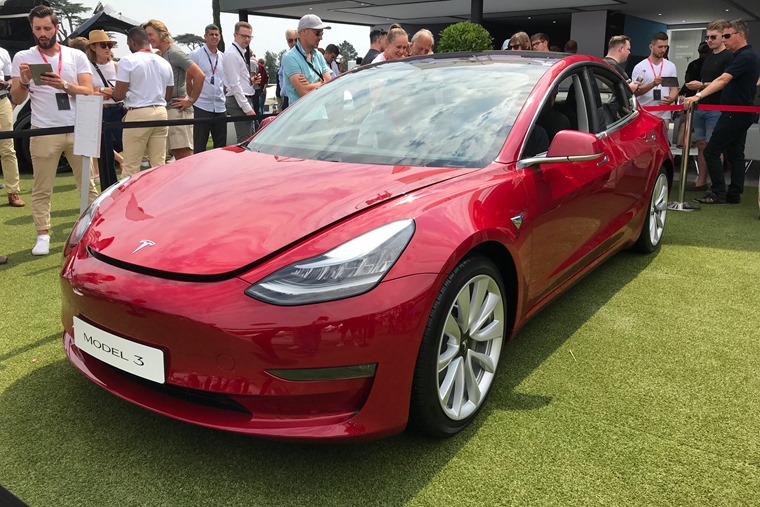 Tesla Model 3 at Goodwood Festival of Speed front