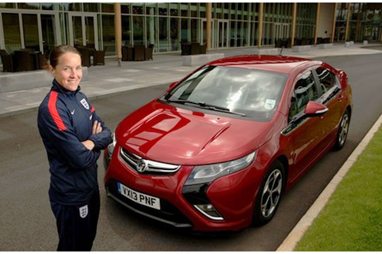 England football captain to kick about in Vauxhall Ampera England football captain to kick about in Vauxhall Ampera
