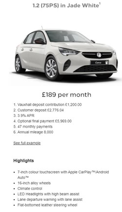 Vauxhall Corsa PCP
